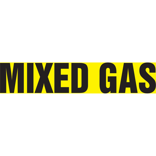 Accuform Signs Snap Tite™ "Mixed Gas" Pipe Marker, Snap-On, 14" H x 12" W, Black on Yellow