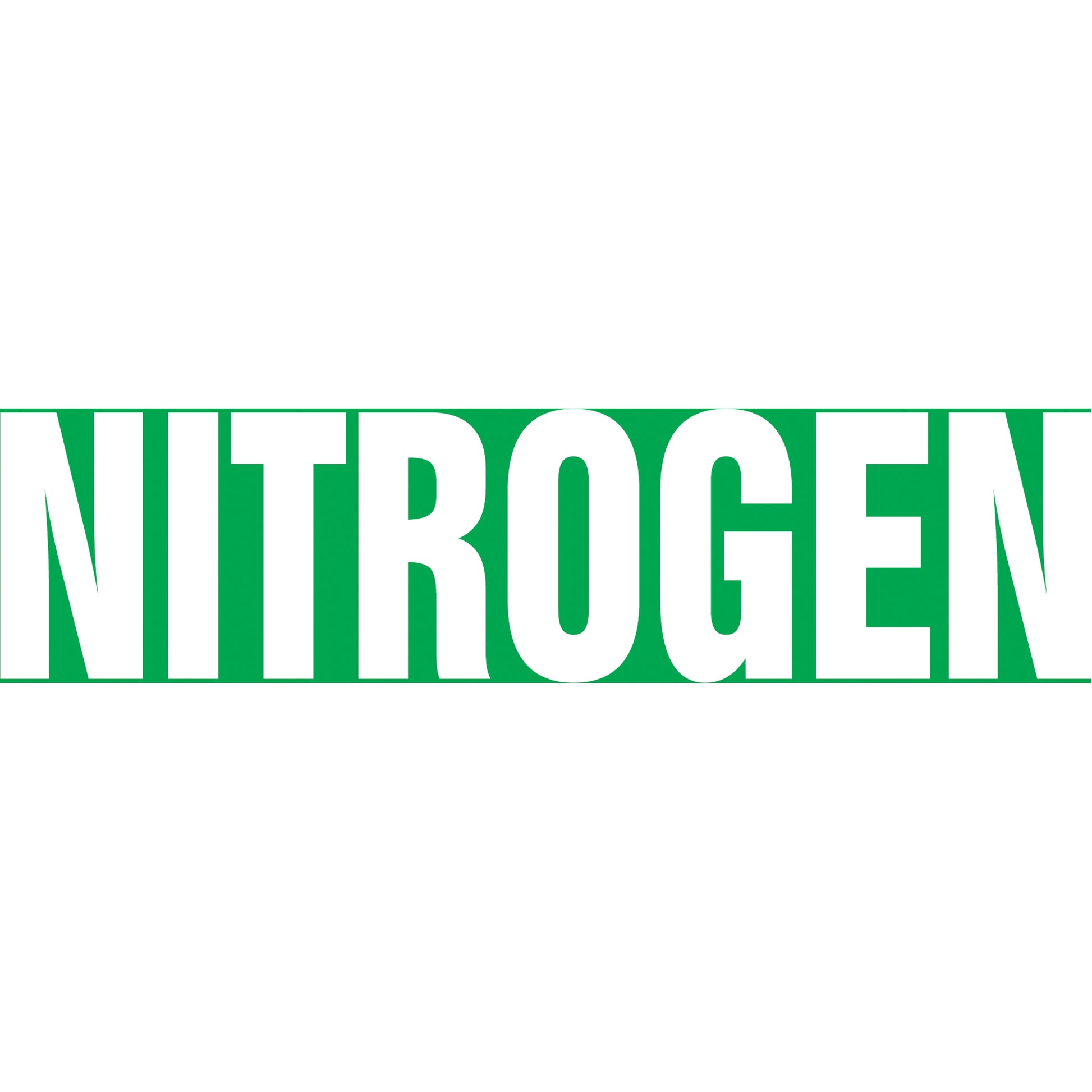 Accuform Signs Snap Tite™ "Nitrogen" Pipe Marker, Snap-On, 14" H x 12" W, White on Green
