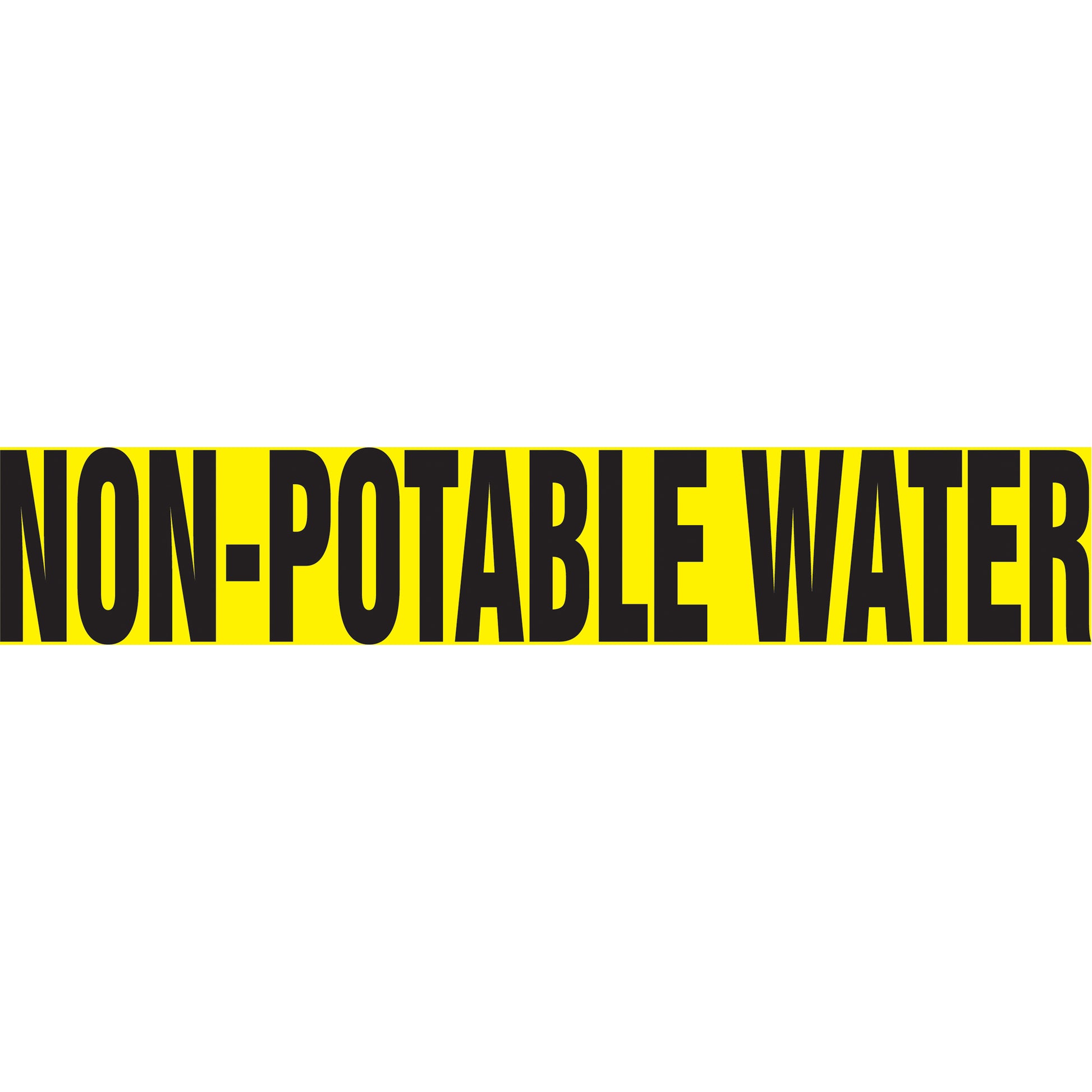 Accuform Signs Snap Tite™ "Non-Potable Water" Pipe Marker, Snap-On, 14" H x 12" W, Black on Yellow