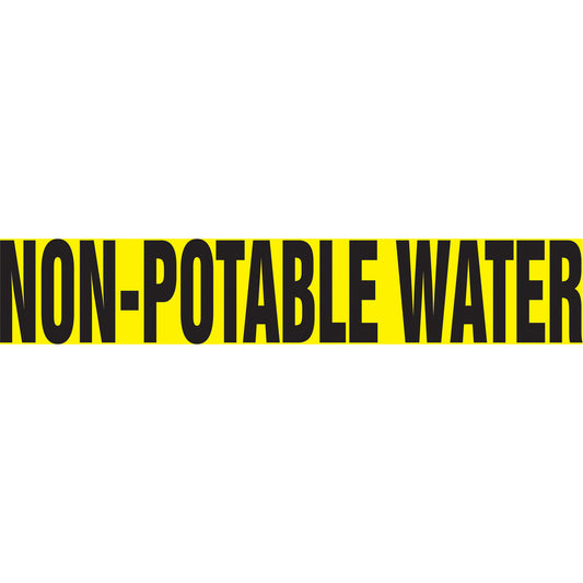 Accuform Signs Snap Tite™ "Non-Potable Water" Pipe Marker, Snap-On, 14" H x 12" W, Black on Yellow