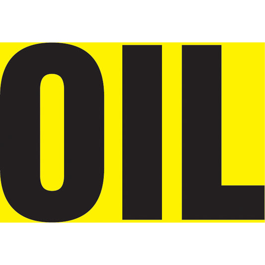 Accuform Signs Snap Tite™ "Oil" Pipe Marker, Snap-On, 14" H x 12" W, Black on Yellow
