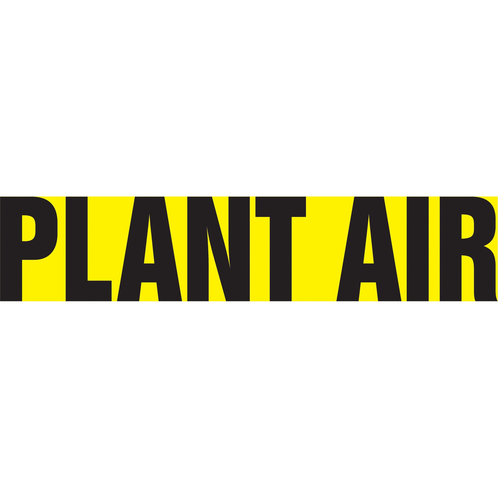 Accuform Signs Snap Tite™ "Plant Air" Pipe Marker, Snap-On, 14" H x 12" W, Black on Yellow