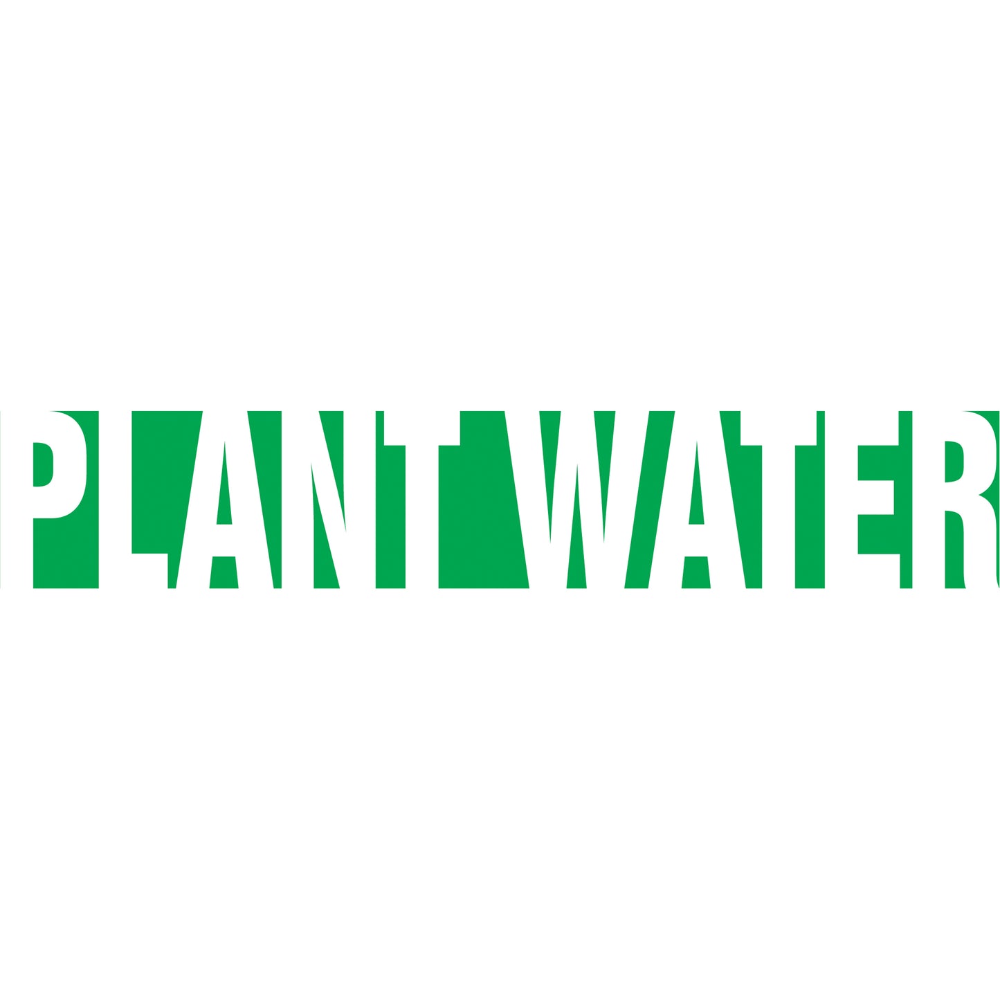 Accuform Signs Snap Tite™ "Plant Water" Pipe Marker, Snap-On, 14" H x 12" W, White on Green