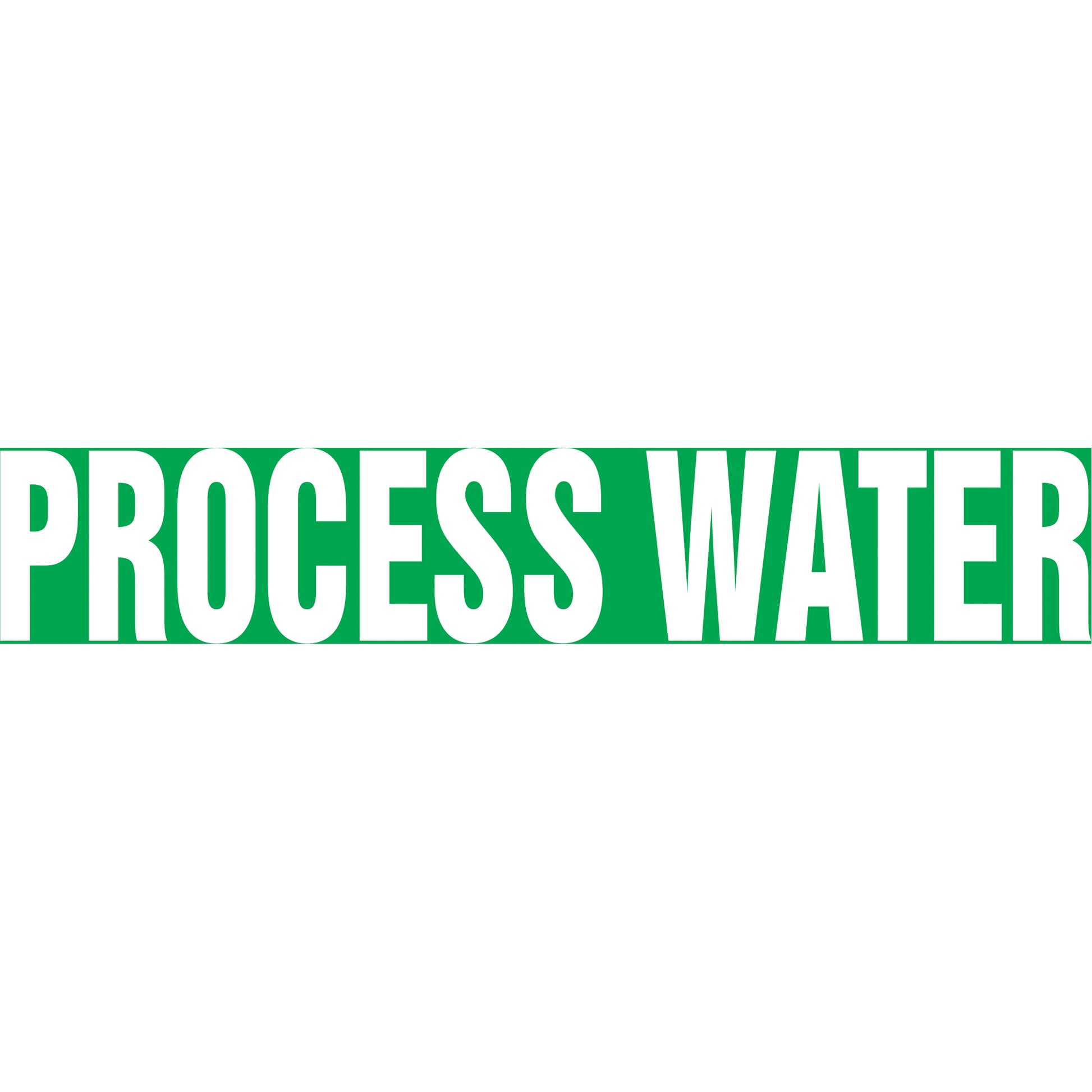 Accuform Signs Snap Tite™ "Process Water" Pipe Marker, Snap-On, 14" H x 12" W, White on Green