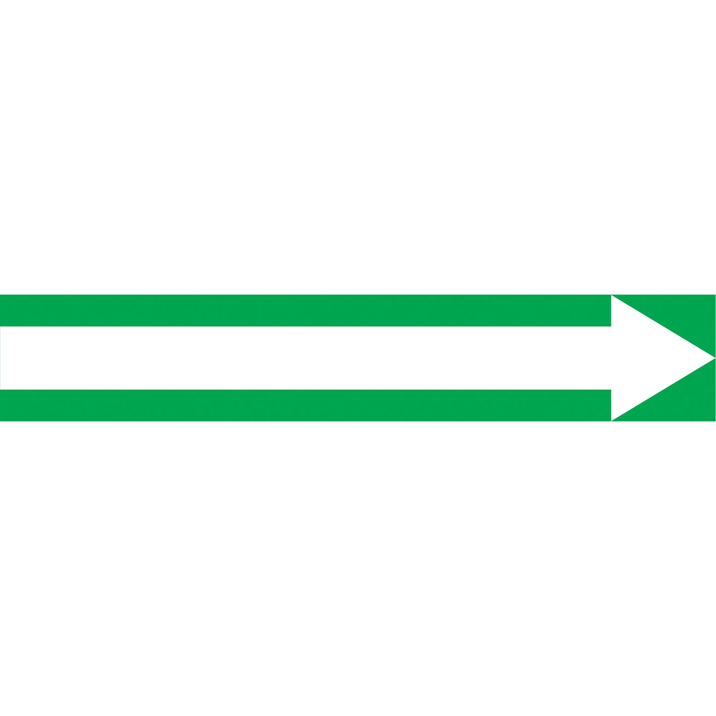 Accuform Signs Arrow Pipe Markers, Self-Adhesive, 2-1/2" H x 12" W, White on Green