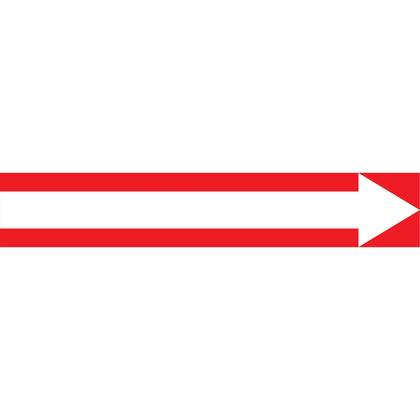 Accuform Signs Arrow Pipe Markers, Self-Adhesive, 1-1/2" H x 8" W, White on Red