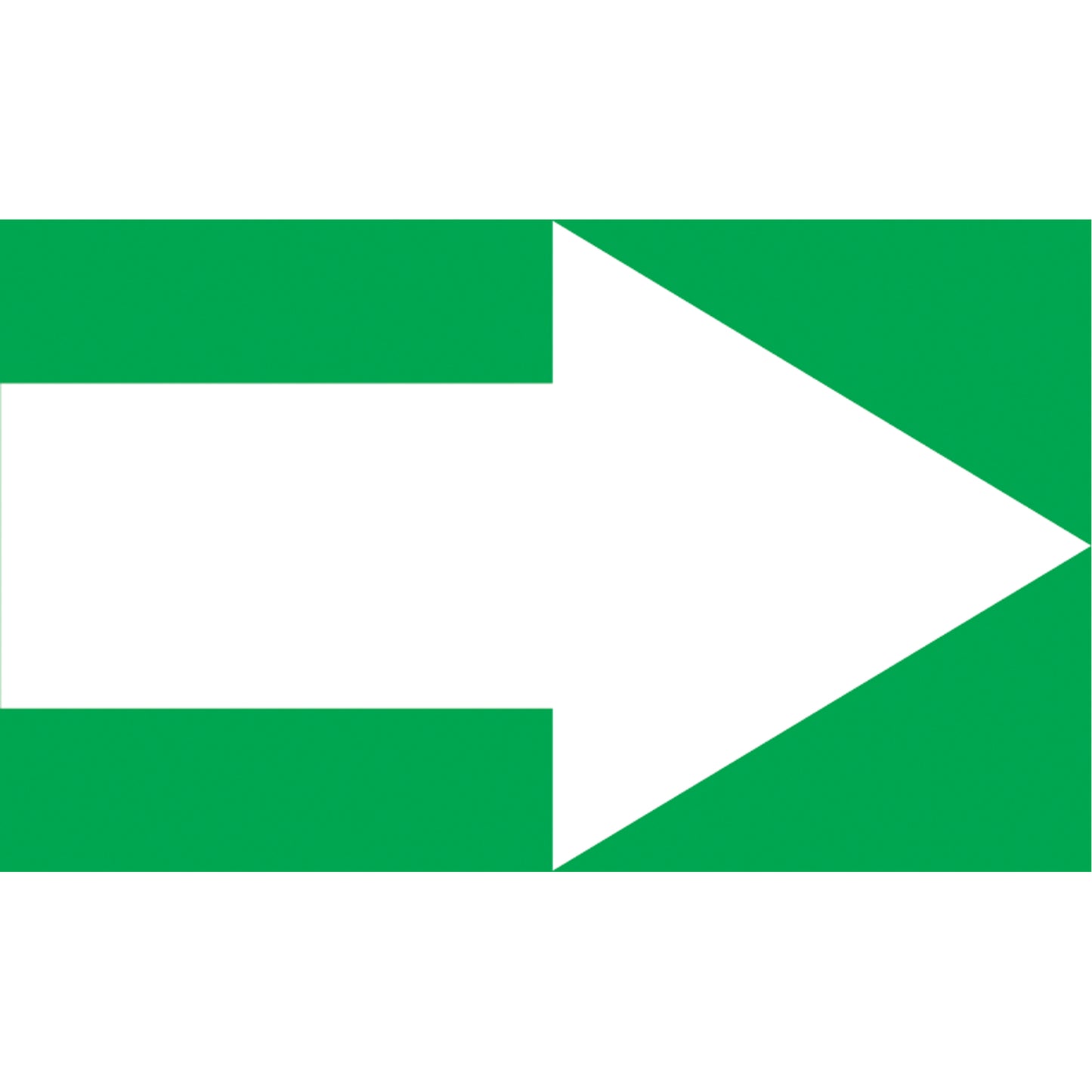 Accuform Signs Arrow Pipe Markers, Self-Adhesive, 1" H x 8" W, White on Green