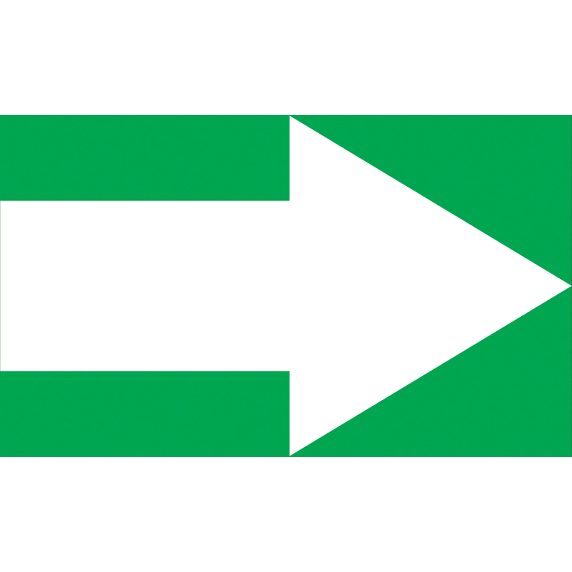 Accuform Signs Arrow Pipe Markers, Self-Adhesive, 1" H x 8" W, White on Green