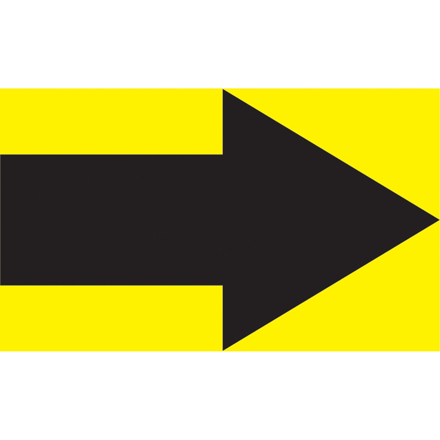 Accuform Signs Snap Tite™ Short Arrow Pipe Marker, Snap-On, 6" H x 8" W, Black on Yellow