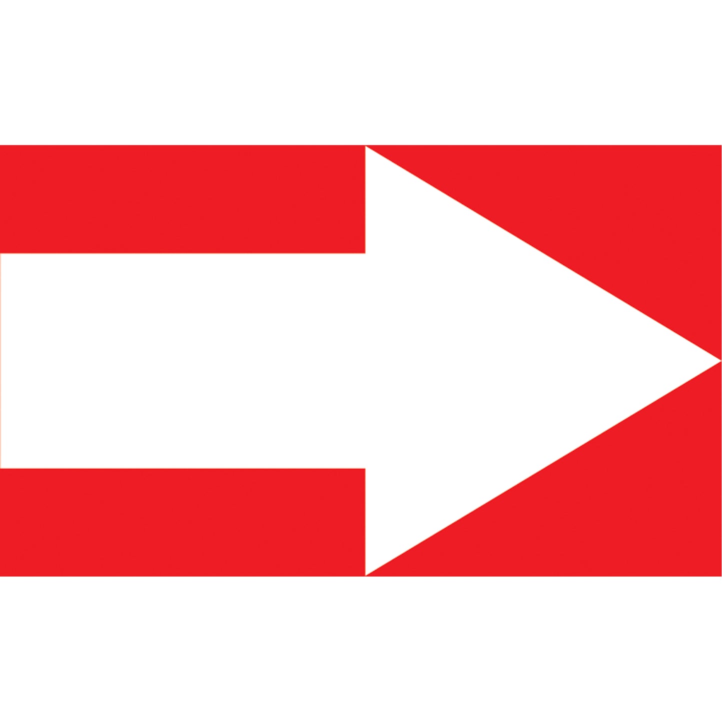 Accuform Signs Arrow Pipe Markers, Self-Adhesive, 4" H x 24" W, White on Red