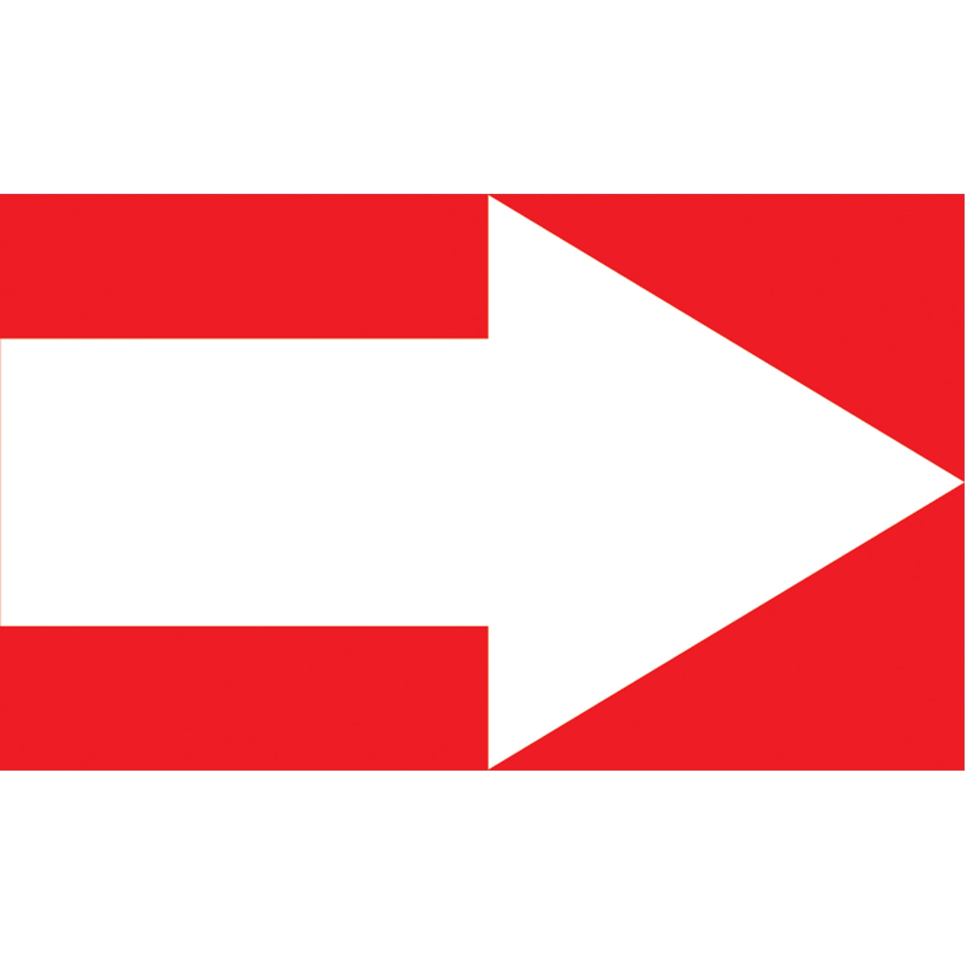 Accuform Signs Arrow Pipe Markers, Self-Adhesive, 4" H x 24" W, White on Red