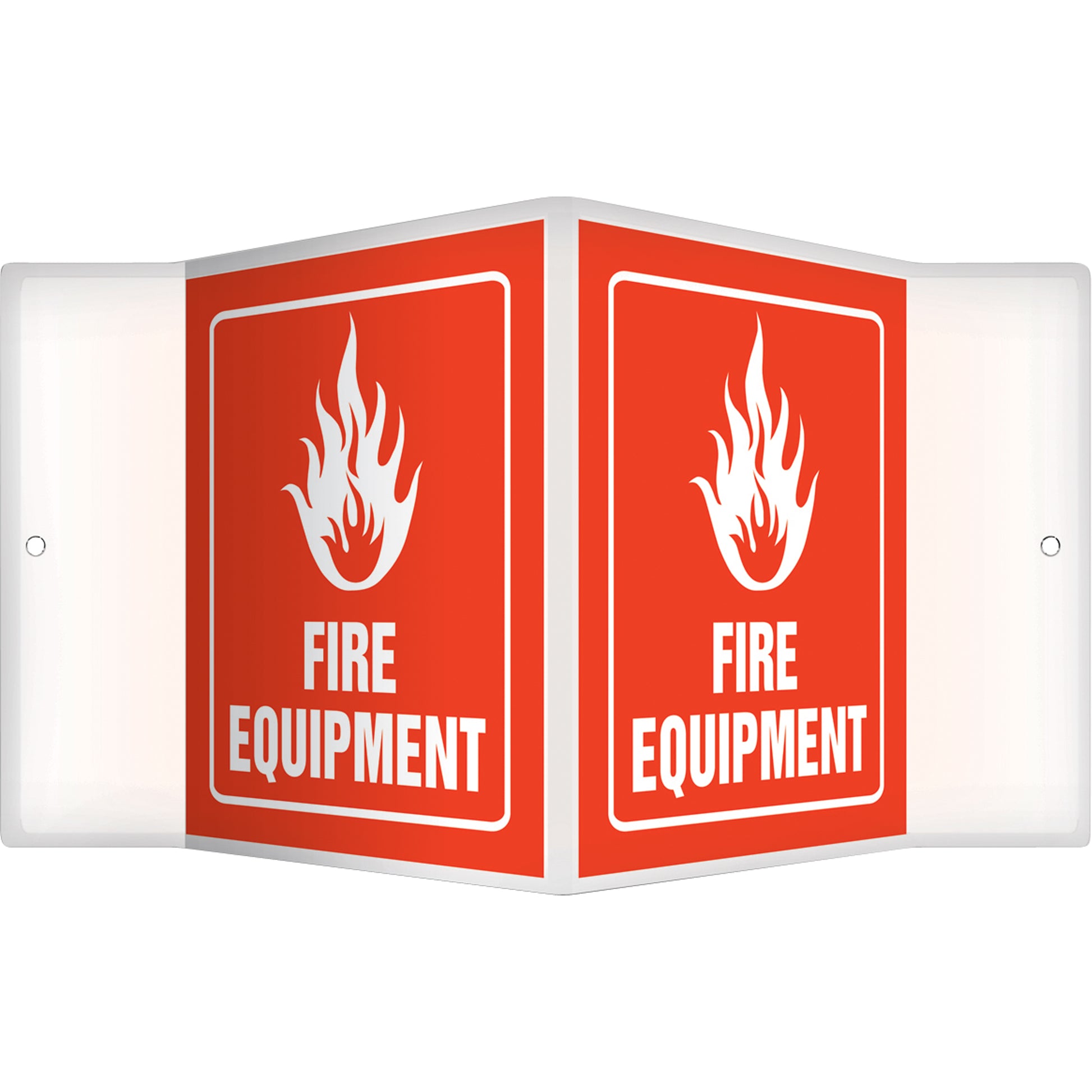 Accuform Signs "Fire Equipment" Projection™ Sign, 6" x 5", Plastic, English with Pictogram