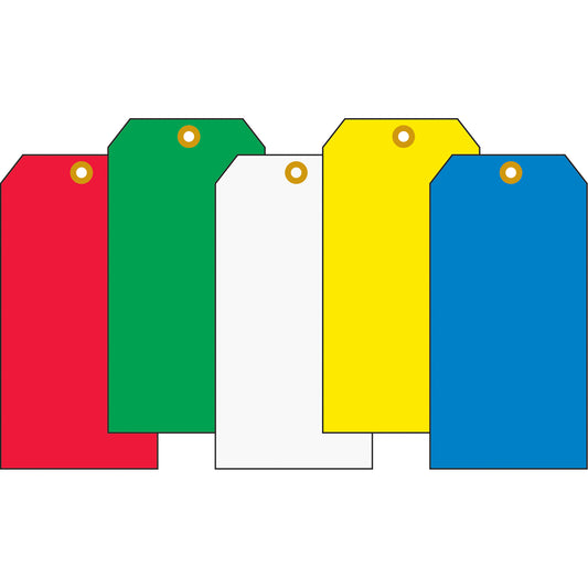 Accuform Signs Coloured Blank Tags, Cardstock, 3-1/8" W x 6-1/4" H