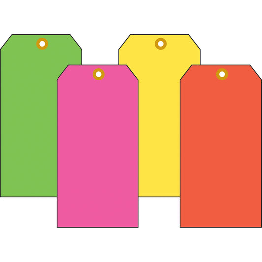Accuform Signs Fluorescent Blank Tags, Cardstock, 2-3/8" W x 4-3/4" H
