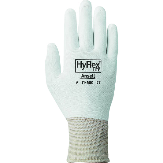 Ansell Hyflex® 11-600 Gloves, 9/Large, Polyurethane Coating, 15 Gauge, Nylon Shell