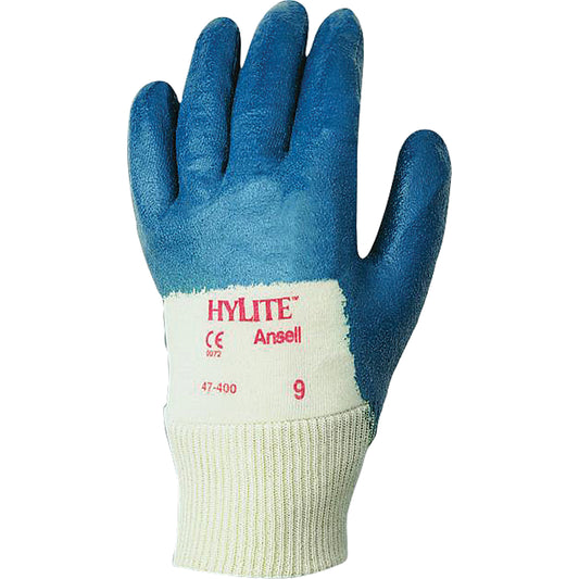 Ansell Hylite® 47-400 Gloves, 9/Large, Nitrile Coating, Cotton Shell