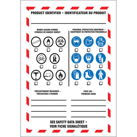 Accuform Signs Product Identifier Data Label, Vinyl, Sheet, 7" L x 10" W