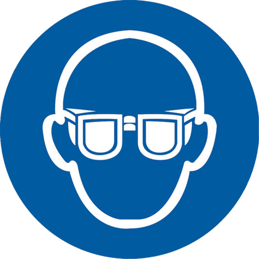 Accuform Signs Safety Goggles Pictogram Labels, Vinyl, Roll, 4" L x 4" W