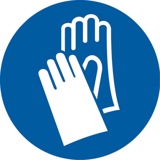 Accuform Signs Gloves Pictogram Labels, Vinyl, Roll, 4" L x 4" W