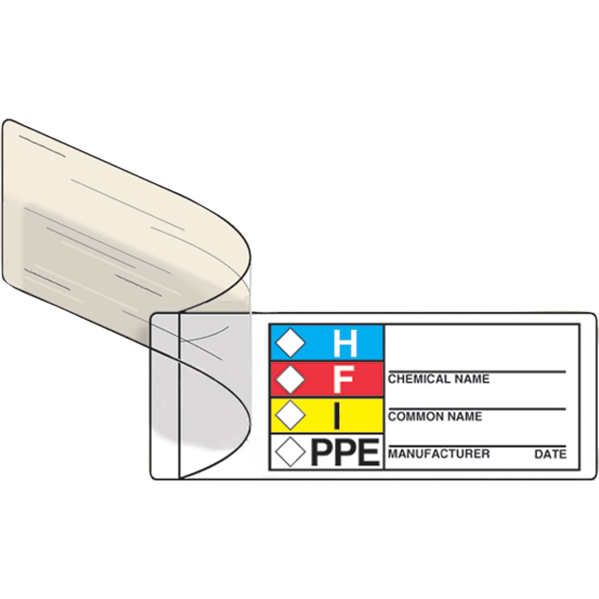 Accuform Signs Self-Laminating Labels, Vinyl, Roll, 1" L x 3" W