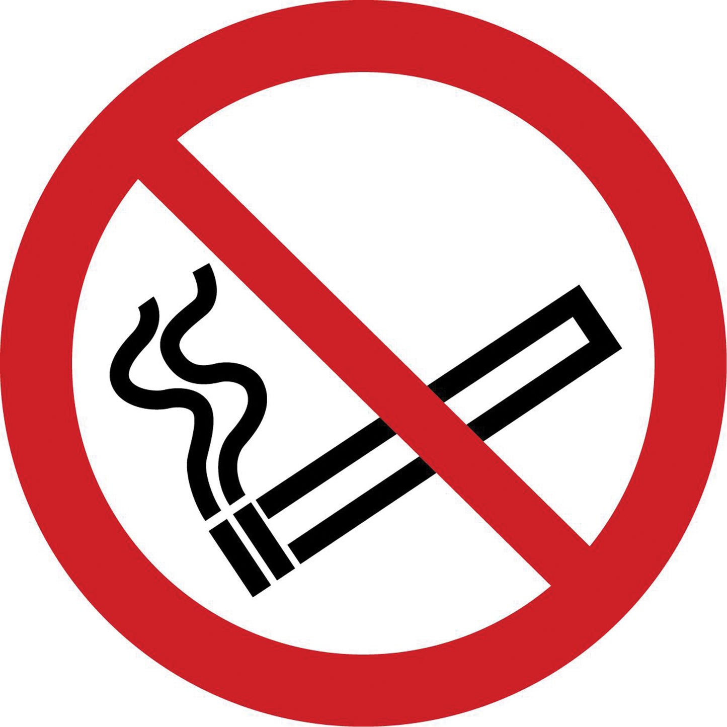 Accuform Signs No Smoking ISO Prohibition Safety Labels, 4" x 4", Vinyl, Pictogram