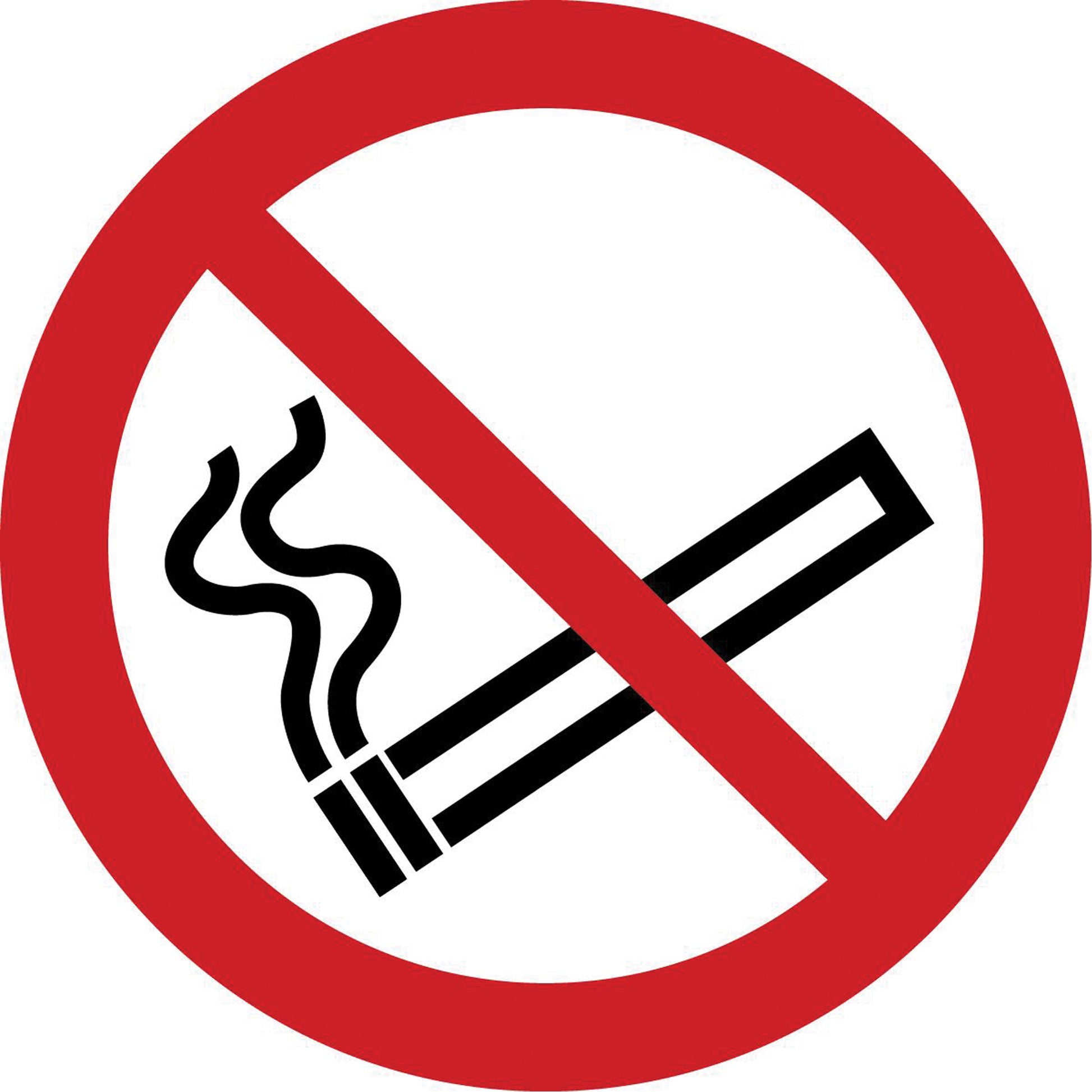 Accuform Signs No Smoking ISO Prohibition Safety Labels, 4" x 4", Vinyl, Pictogram