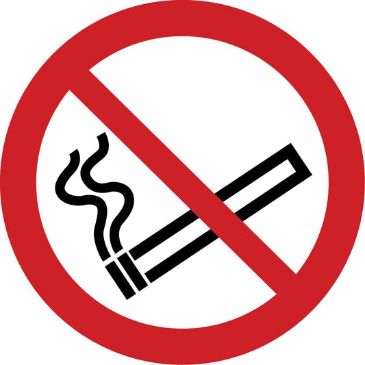 Accuform Signs No Smoking ISO Prohibition Safety Labels, 4" x 4", Vinyl, Pictogram