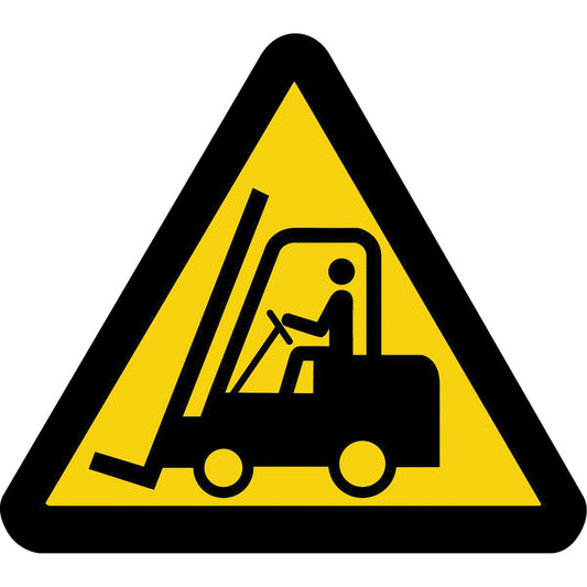 Accuform Signs Forklifts ISO Warning Safety Labels, 4" x 4", Vinyl, Pictogram