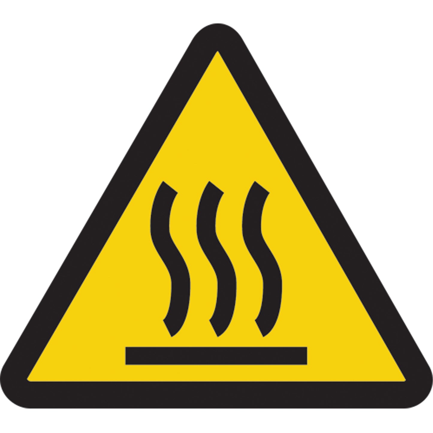 Accuform Signs Hot Surface ISO Warning Safety Labels, 2" x 2", Vinyl, Pictogram