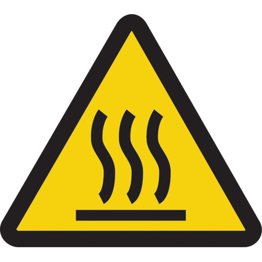 Accuform Signs Hot Surface ISO Warning Safety Labels, 2" x 2", Vinyl, Pictogram