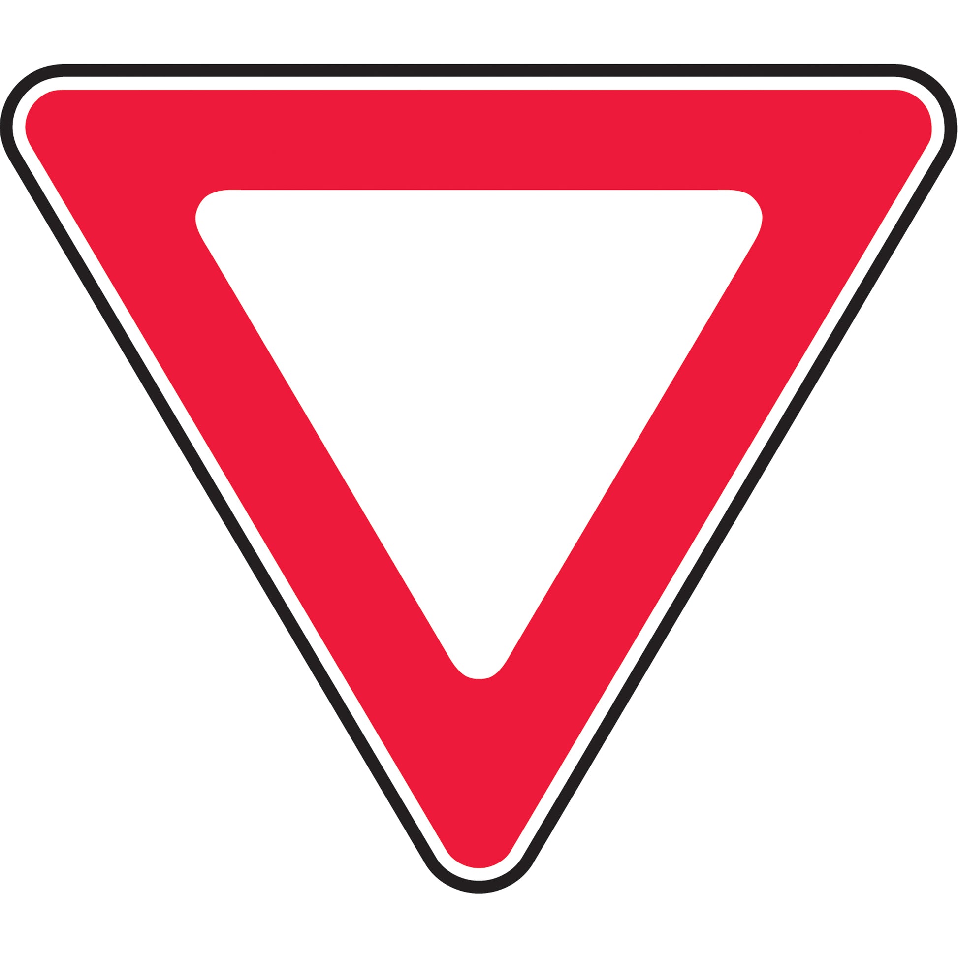 Accuform Signs Yield Sign, 30" x 30", Aluminum, Pictogram