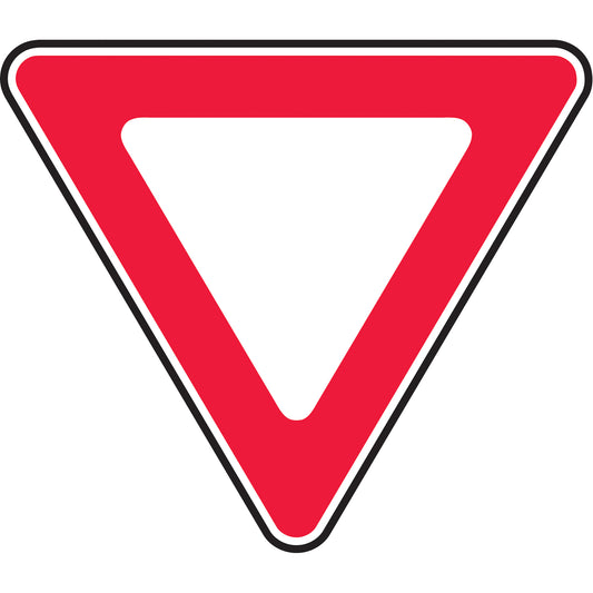 Accuform Signs Yield Sign, 36" x 36", Aluminum, Pictogram