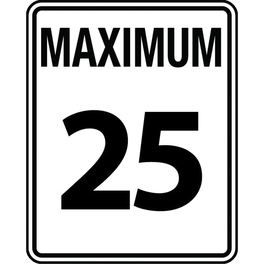 Accuform Signs Speed Limit Sign, 30" x 24", Aluminum, English