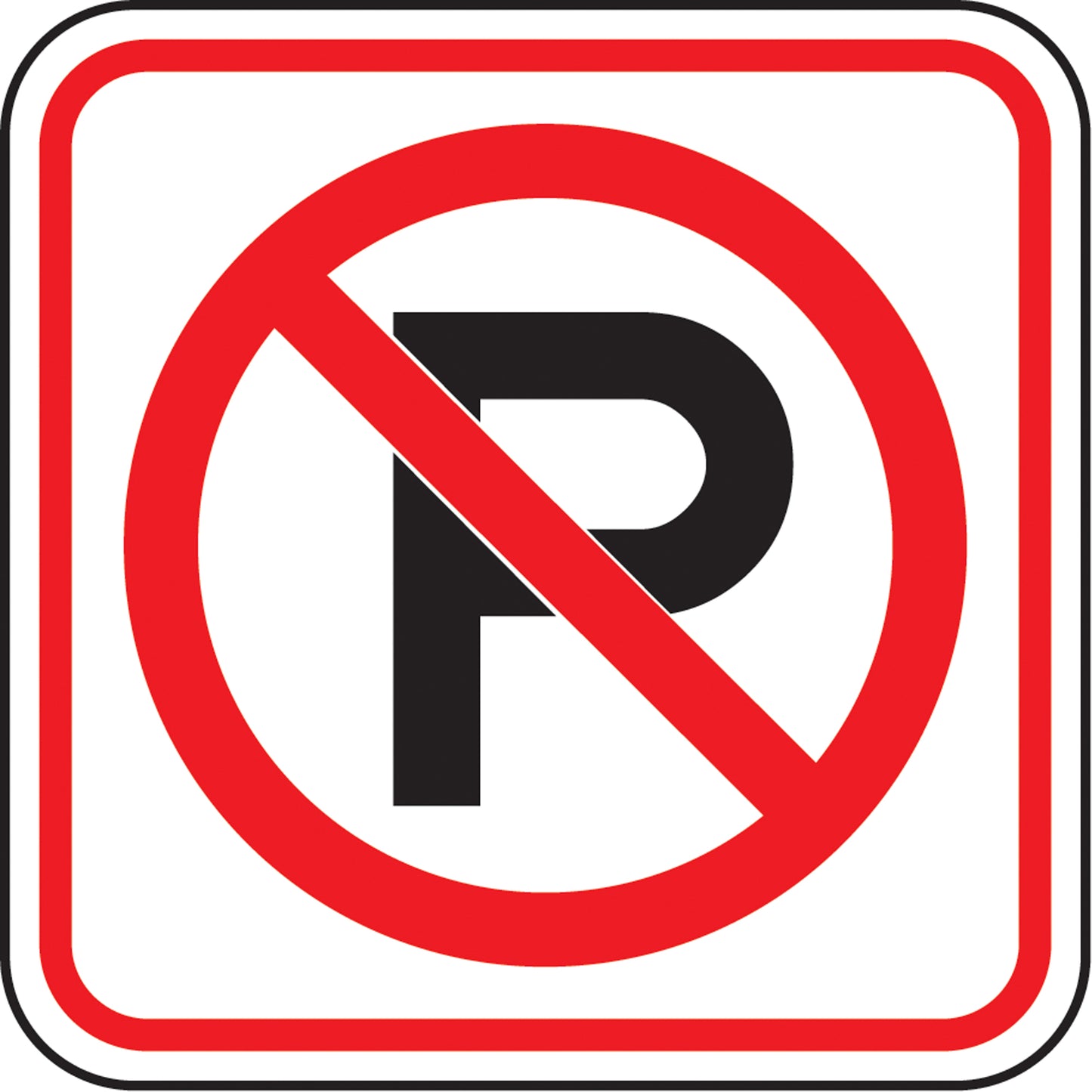 Accuform Signs No Parking Sign, 12" x 12", Aluminum, Pictogram