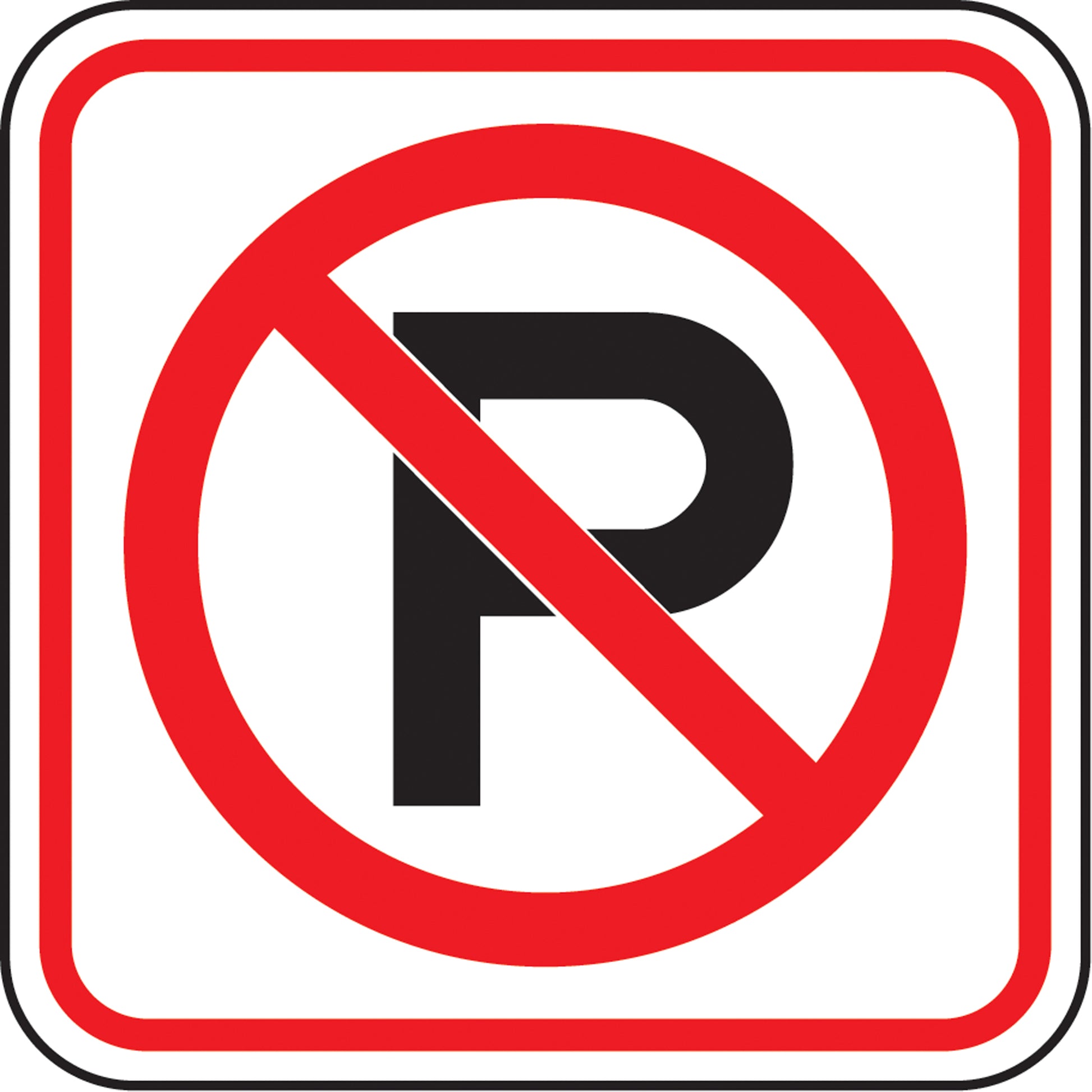 Accuform Signs No Parking Sign, 12" x 12", Aluminum, Pictogram