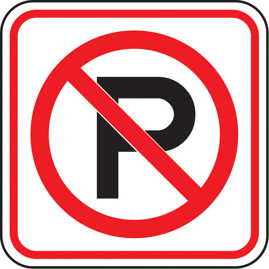Accuform Signs No Parking Sign, 12" x 12", Aluminum, Pictogram