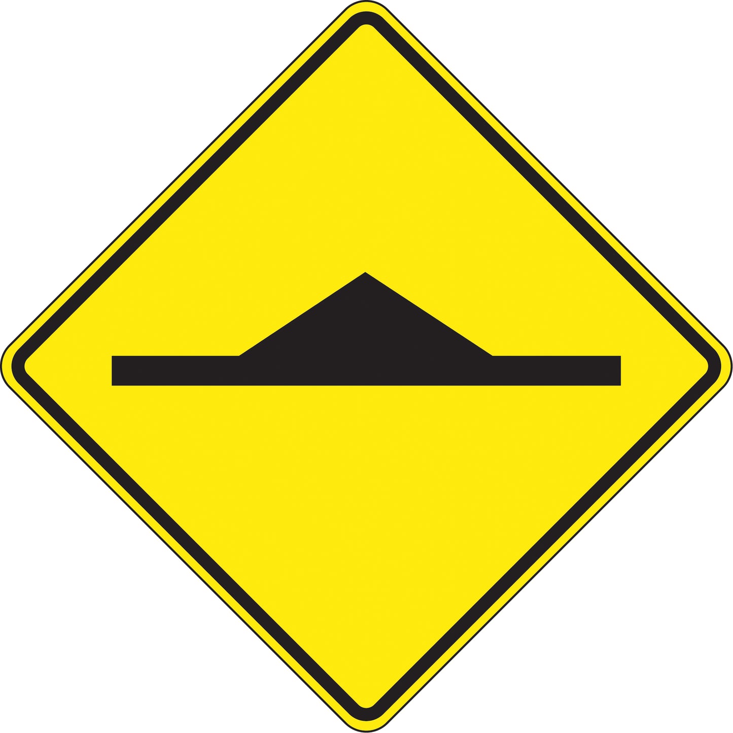 Accuform Signs Speed Bump Traffic Sign, 30" x 30", Aluminum, Pictogram