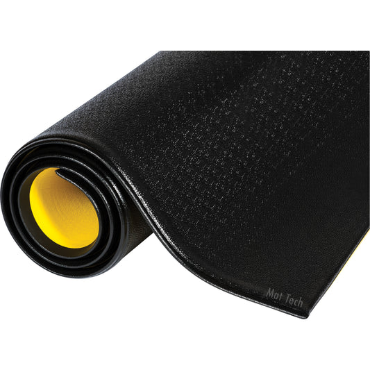 Mat Tech Wear-Bond™ Tuff-Spun® Mats, Pebbled, 2' x 3' x 9/16", Black, PVC Sponge