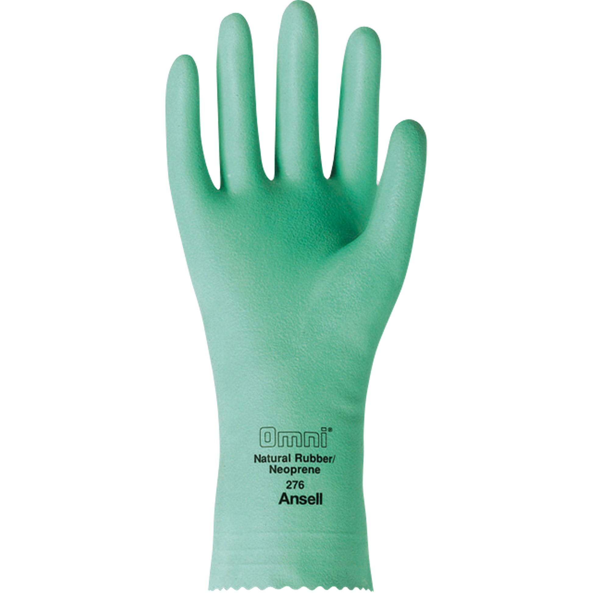 Ansell Omni® 276 Gloves, Size Small/7, 12" L, Neoprene/Rubber Latex, Flock-Lined Inner Lining, 20-mil
