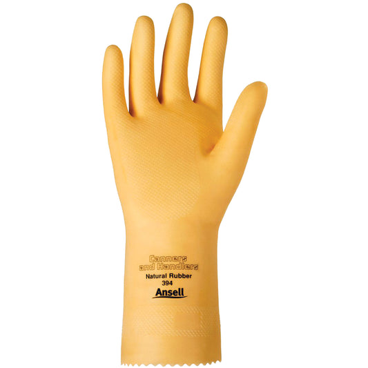 Ansell Canners & Handlers 394 Gloves, Size Medium/8, 12" L, Rubber Latex, 20-mil