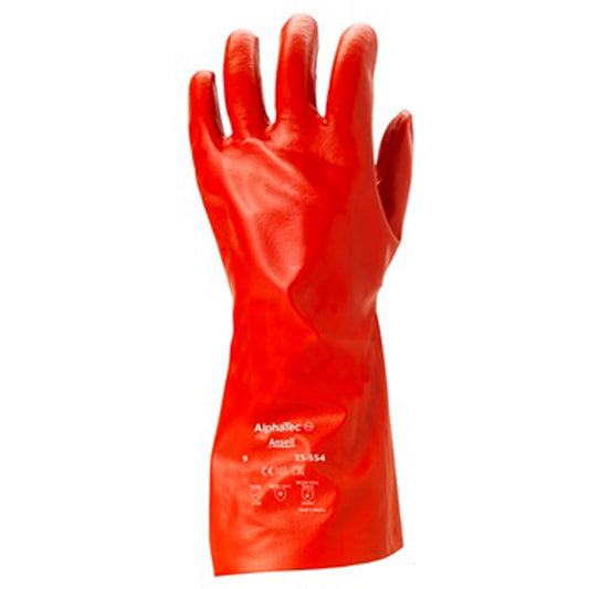 Ansell PVA® 15-554 Gloves, Size 9, 14" L, Polyvinyl Alcohol, Cotton Inner Lining, 17-mil
