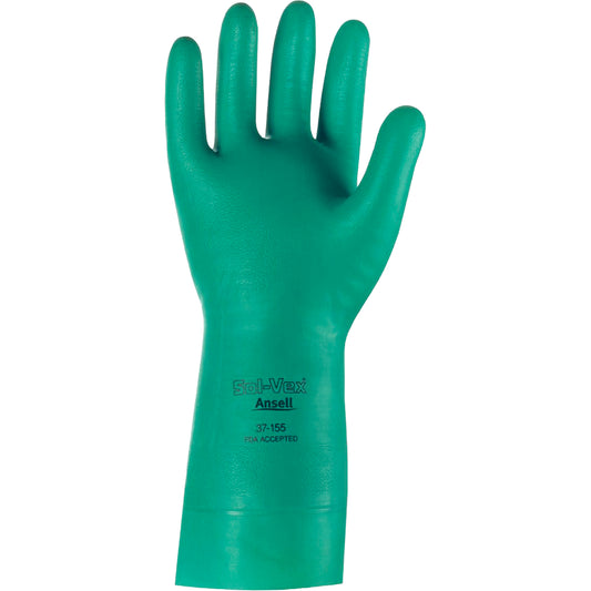 Ansell Solvex® 37-155 Gloves, Size X-Large/10, 13" L, Nitrile, 15-mil