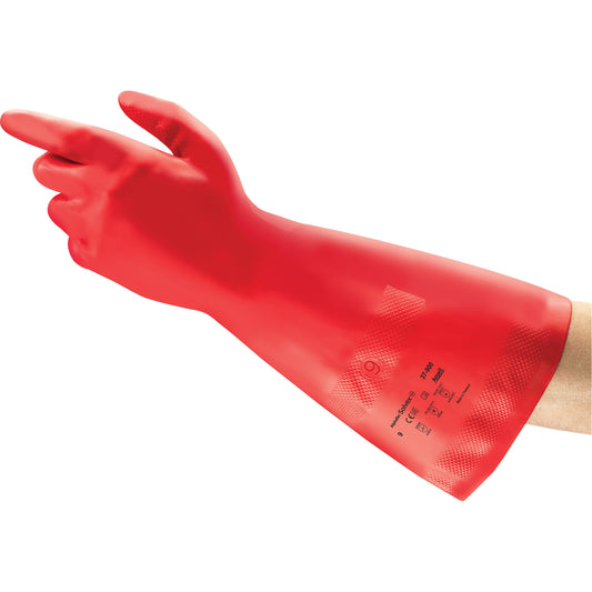 Ansell AlphaTec® Solvex® 37-900 Chemical Gloves, Size 8, 14.9" L, Nitrile, 16.7-mil