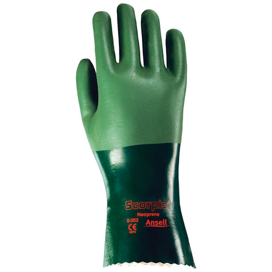 Ansell Scorpio® 8-354 Gloves, Size Large/9, 14" L, Neoprene, Interlock Inner Lining, 55-mil