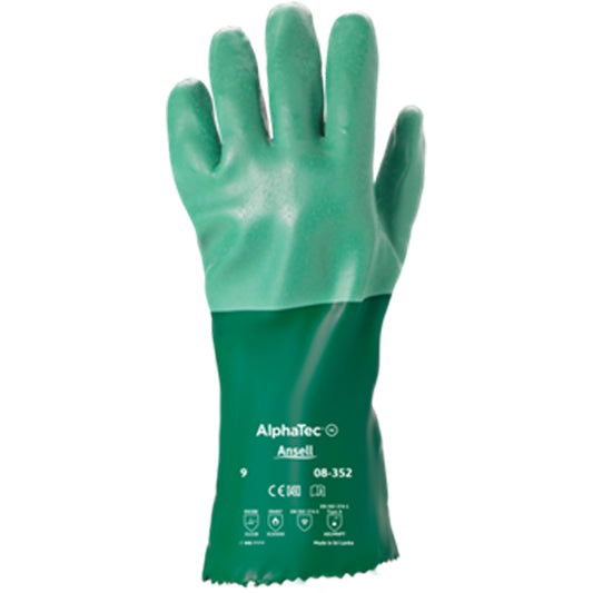 Ansell Scorpio® 8-352 Gloves, Size Large/10, 12" L, Neoprene, Interlock Inner Lining, 50-mil