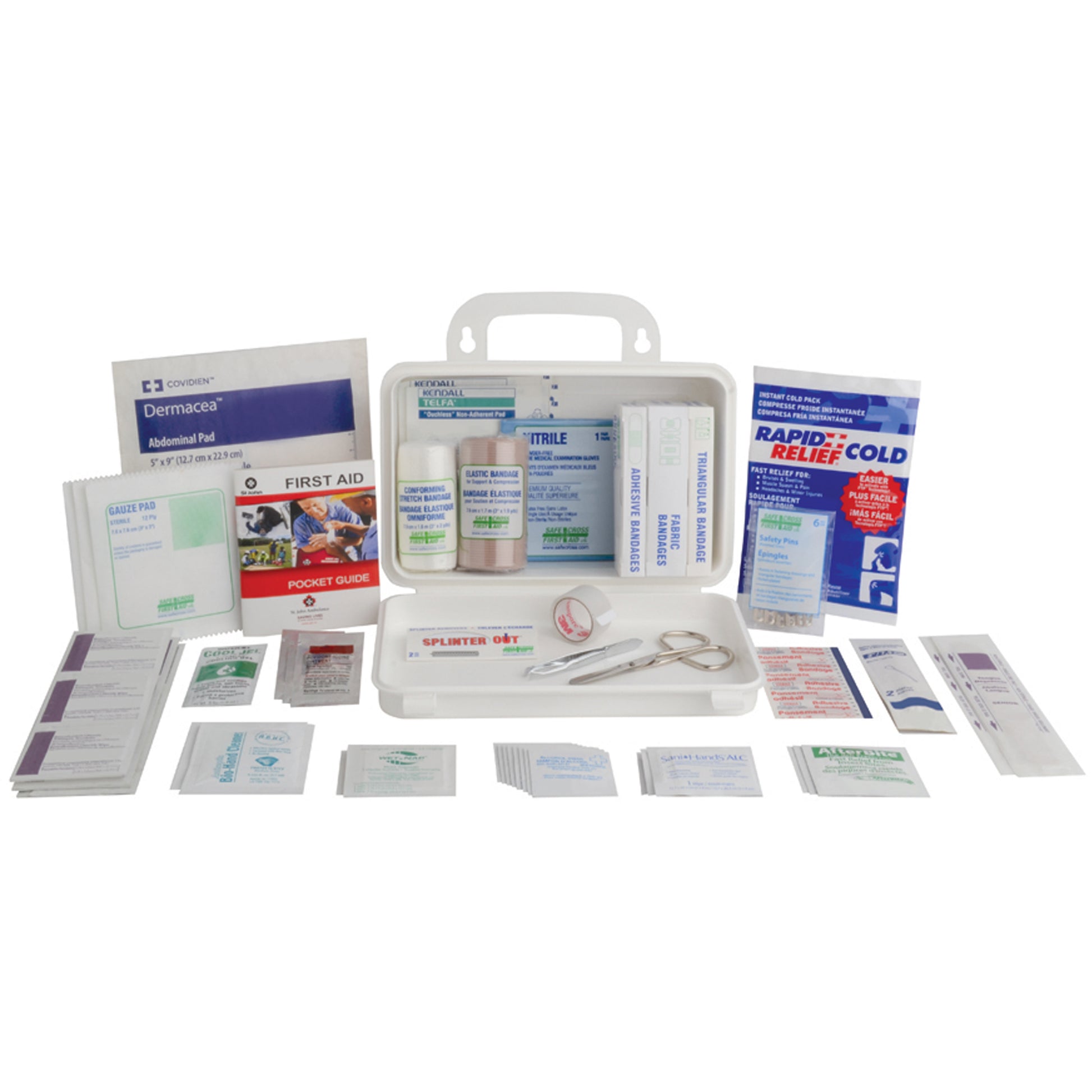 Safecross Multipurpose First Aid Kits, Class 1 Medical Device, Plastic Box