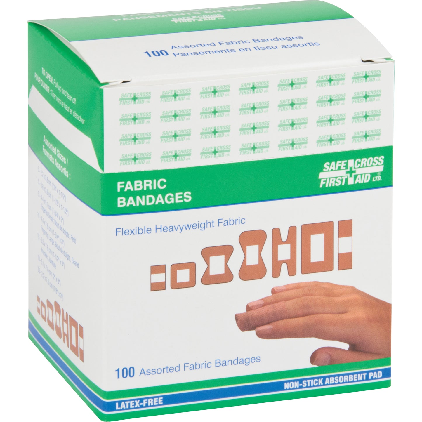 Safecross Bandages, Assorted, Fabric, Sterile