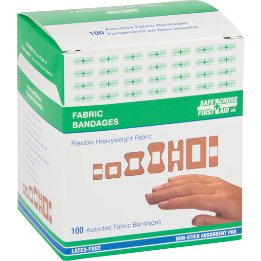 Safecross Bandages, Assorted, Fabric, Sterile