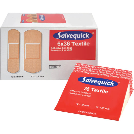 Safecross Salvequick® Bandage Dispensing Systems Refills, Rectangular/Square, Fabric, Sterile