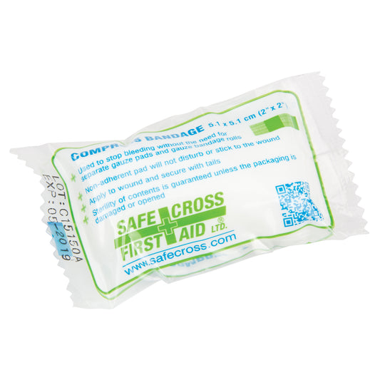Safecross Compress (Pressure) Bandages - Sterile, 2" L x 2" W